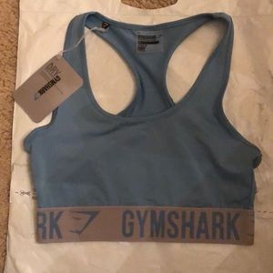 GYMSHARK Fit Sports Bra- Dusky Teal/Light Grey